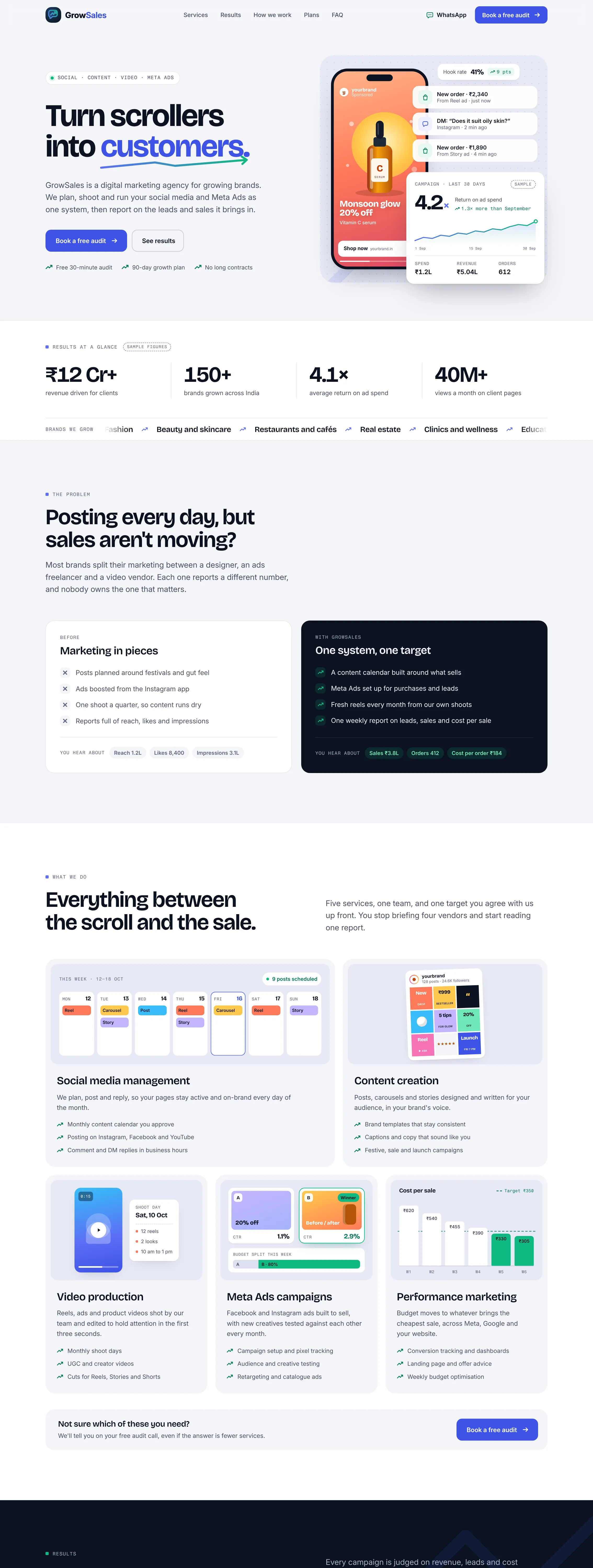 GrowSales landing page at Desktop · 1512, part 1 of 3