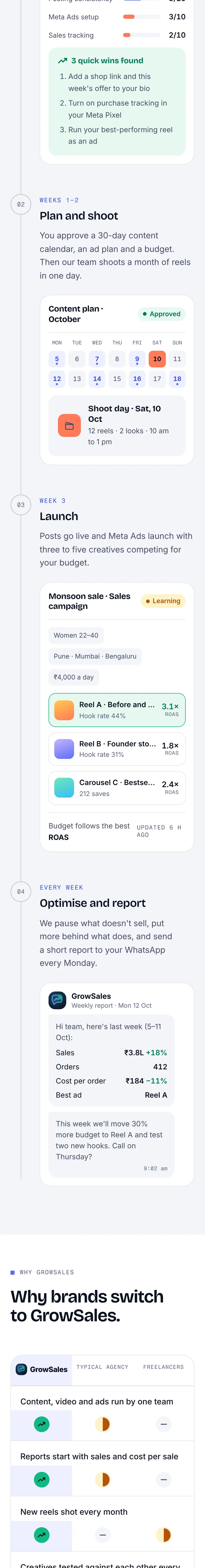 GrowSales landing page at Mobile · 393, part 4 of 7