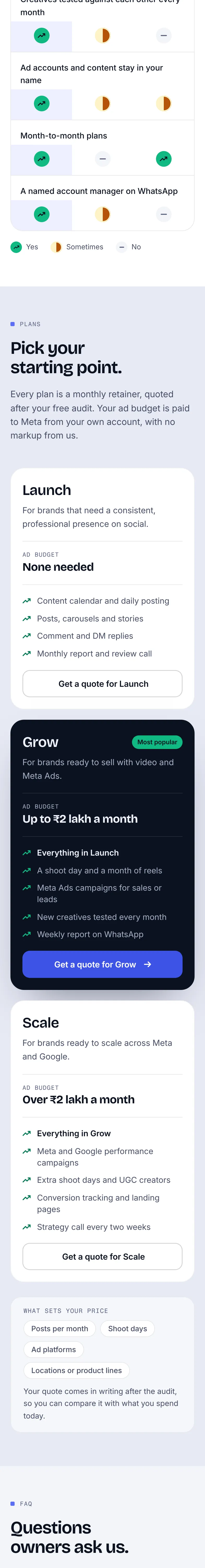 GrowSales landing page at Mobile · 393, part 5 of 7