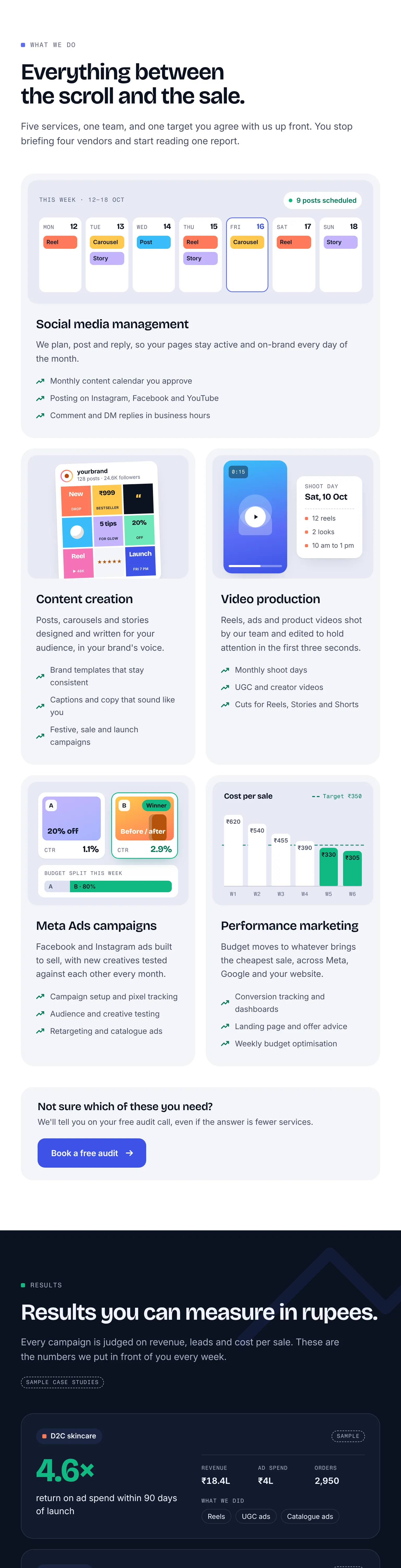 GrowSales landing page at Tablet · 768, part 2 of 6